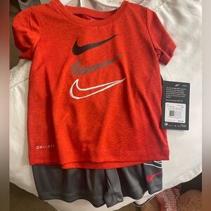 Nike Red and Black Toddler Set